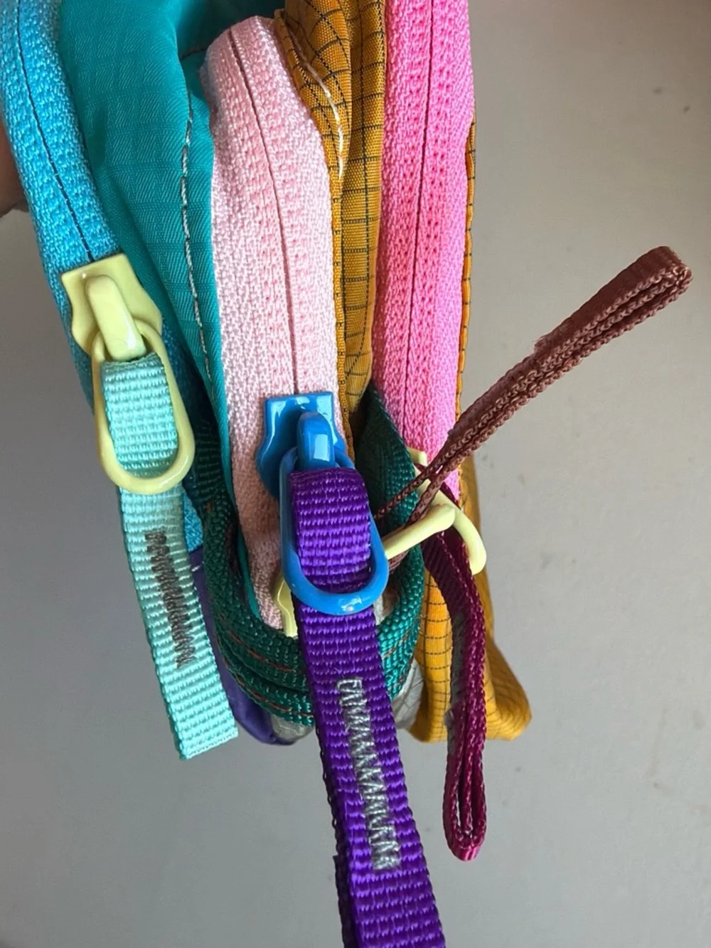 Multi-Color Travel Cosmetic Pouch - Orange & Teal